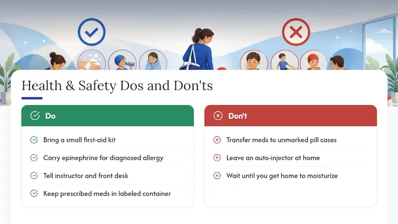 Health and Safety Items Worth Keeping in the Bag, overview diagram